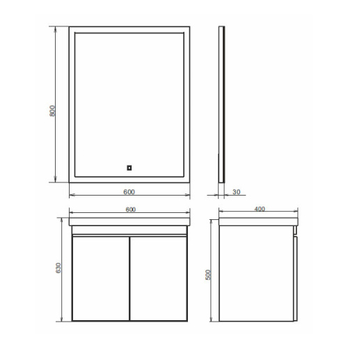 Тумба с раковиной Comforty 00-00011149CF 60x40x63 - фото 2