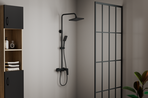Душевая стойка Rush Thira TR3635-50Black настенная цвет черный - фото 3
