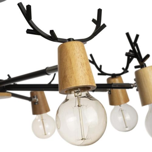 Люстра на штанге Loft It SVEN 10024/8 Black - фото 5