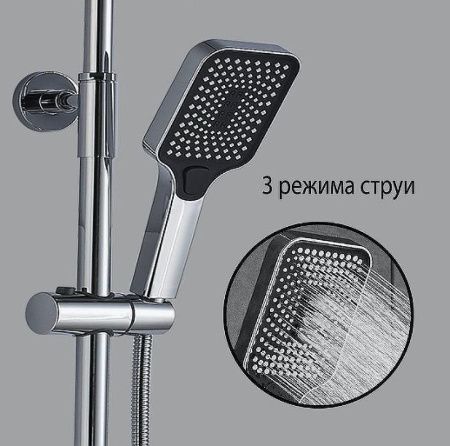 Душевая стойка ALMAes GaLaxy SDI-1803 настенная цвет хром с термостатом