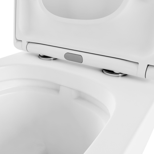 Унитаз подвесной Lavinia Boho Aveo 3306002R белый глянцевый с сиденьем микролифт безободковый каскадный смыв - фото 3