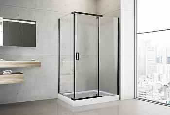 Душевой уголок Royal Bath HPV RB8120HPV-T-BL 120х120 стекло прозрачное профиль черный с поддоном Душевой уголок Royal Bath HPV RB8120HPV-T-BL 120х120 стекло прозрачное профиль черный с поддоном