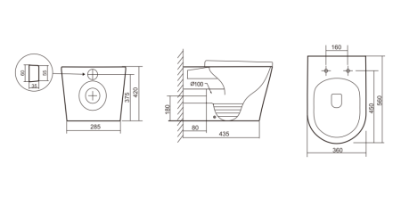 Унитаз приставной Iberica Blanca Burgos alto IB.BRA.334.1B1 белый с сиденьем микролифт безободковый смыв торнадо