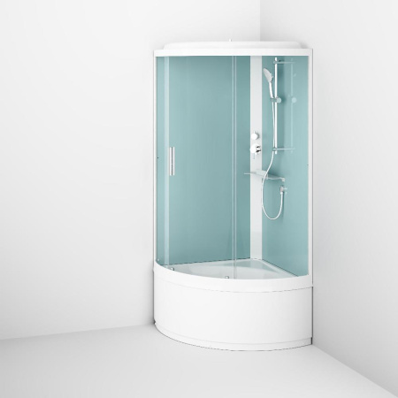 Душевая кабина Am.Pm X-Joy W88C-401A-090WT 100х100 четверть круга с крышей ориентация универсальная