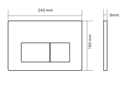Клавиша смыва механическая Cezares SLIDER CZR-510V-01-AF цвет хром
