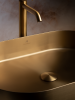 Раковина из нержавеющей стали AltroBagno Eterno AltroBagnoEterno001025OrSp 60х40 накладная цвет золото