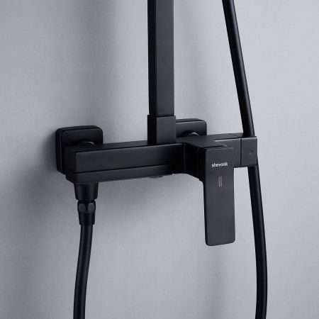 Душевая стойка Shevanik S4636H настенная цвет черный