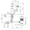 Смеситель Nicolazzi Petit Mont Blanc 3453BZ76C на биде бронза