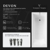 Ванна чугунная Vinsent Veron Devon VDV1908045-AS 190х80 пристенная прямоугольная с ножками