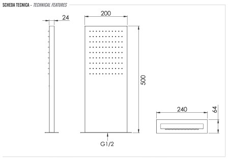 Верхний душ Remer 350SSX хром