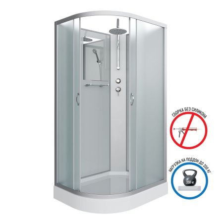 Душевая кабина Niagara Classic 33121423RBKT 120х80 асимметричная без крыши ориентация правая