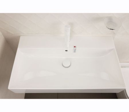 Раковина из сантехнического фаянса Hatria BAHIA_13 BH0800465011TS0 80х50 подвесная цвет белый