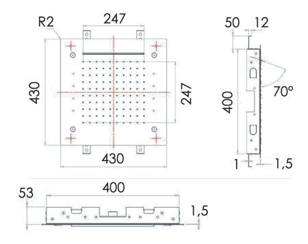 Верхний душ Remer 357RS43NC 45х45 хром