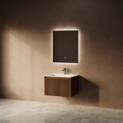 Тумба с раковиной ArtDecco Camilla (Камилла) ACM06W22S100 60x45x40 подвесная цвет черный орех - фото 2