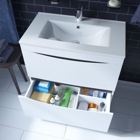 Тумба с раковиной Iddis Cloud CLO80WFi95K 80х50 напольная цвет белый