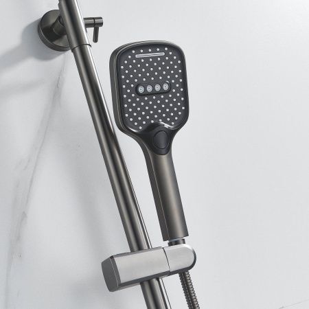 Душевая стойка Shevanik S4136T настенная цвет оружейная сталь