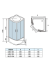 Душевая кабина WeltWasser WW500 10000003247 80х80 четверть круга с крышей ориентация универсальная