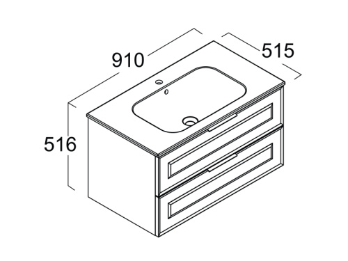Тумба под раковину Berloni Bagno SUVBS2C90C/110/CHA CL - фото 2