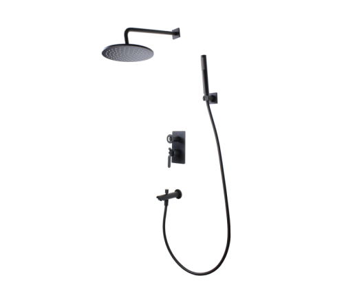 Душевая система Bronze de Luxe 6630SB встраиваемая в стену цвет черный - фото 4