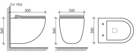 Инсталляция с кнопкой + унитаз Ceramica Nova Balance/Mono CN1905_121002MB
