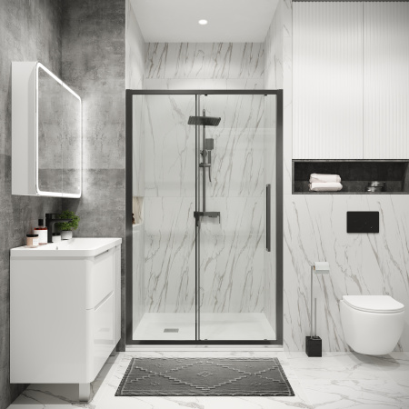 Душевая дверь Grossman Cosmo 100.K33.02.120.42.00 120х195 стекло прозрачное профиль графит