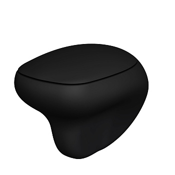 Чаша унитаза подвесная Ambassador Diamond 123T20201R цвет черный матовый без сиденья каскадный смыв