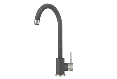 Смеситель для кухни Granula ST-4031 ГРАФИТ на раковину/столешницу серый