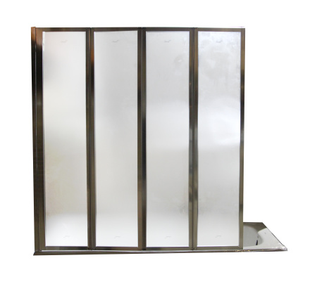 Душевая шторка на ванну Cerutti SPA BOUNA 131х139 стекло матовое профиль хром глянцевый ориентация универсальная