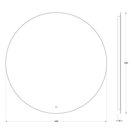 Зеркало с подсветкой Evoform Ledshine BY 2647 100х100 подвесное