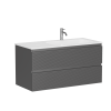 Тумба под раковину Sancos FOLK FL100RGS 100х40 подвесная цвет серый