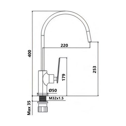 Смеситель для кухни Maretti Campanella CP31RZZ847 на мойку золото - фото 3