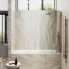 Душевая шторка на ванну Maybah Glass MGV-597-2 50х140 стекло прозрачное профиль бронза ориентация универсальная