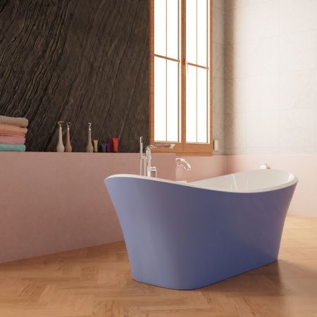 Ванна акриловая Frank 125122 170х75 отдельностоящая овальная с ножками