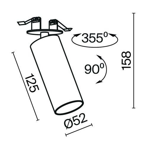 Светильник встраиваемый Maytoni Technical FOCUS LED C053CL-L12W3K-W-W - фото 2