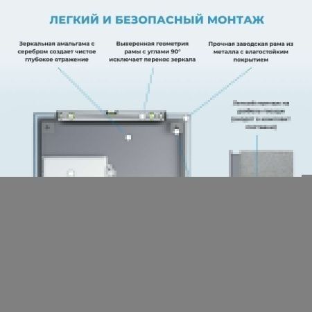 Зеркало с подсветкой Wellsee 7 Rays' Spectrum 172200970 80х60 подвесное