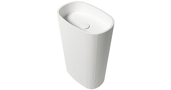 Раковина из искусственного камня Zenon Olympia 4000.000.000.000.39681 55х36 напольная цвет белый матовый