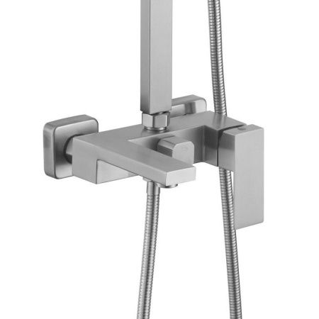 Душевая стойка Haiba HB24803-2 настенная цвет нержавеющая сталь