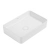Раковина из сантехнического фаянса Abber RECHTECK AC2207 50х30 накладная цвет белый без отверстий под смеситель