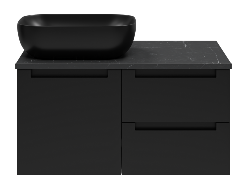 Тумба под раковину Brevita Cargo CAR-01080-021П2Я 79х49х40 подвесная - фото 2