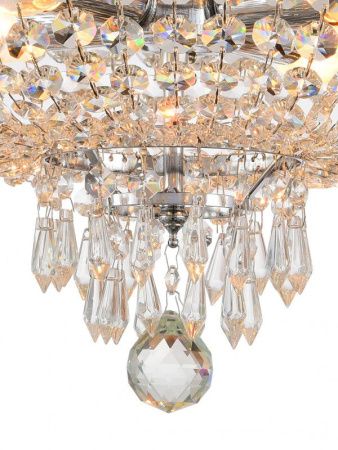 Люстра на штанге Natali Kovaltseva Rococo (Роцоцо) ROCOCO 81407/4C CHROME