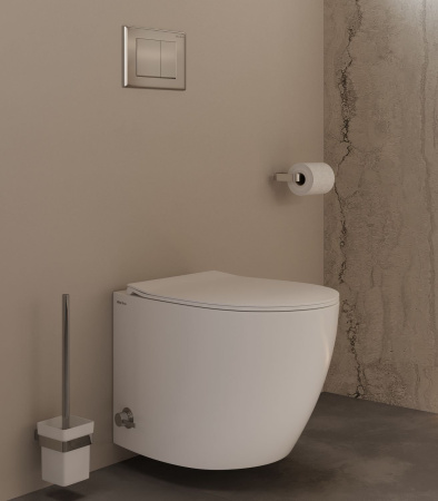 Чаша унитаза подвесная Allen Brau Fantasy 4.11HC1.20 цвет белый без сиденья безободковая каскадный смыв