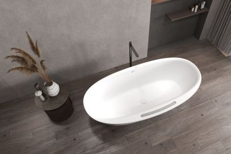 Ванна из искусственного камня Abber Stein AS9631 170х85 отдельностоящая овальная