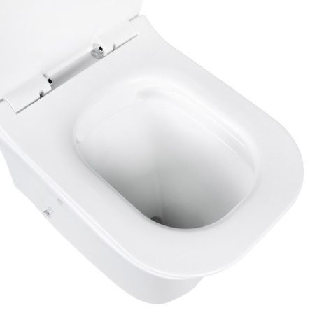 Унитаз напольный с бачком Bond Cube F07-00 белый с сиденьем безободковый душевой смыв