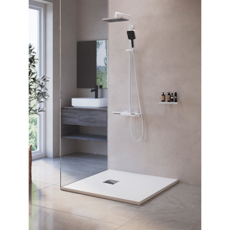 Душевой поддон RGW Stone Tray 16152088-01 80х80 искусственный камень белый без ножек