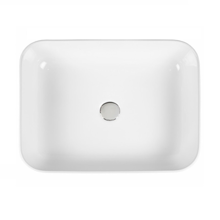 Раковина из сантехнического фарфора Bond Cube S54-500 50х39 накладная цвет белый глянцевый