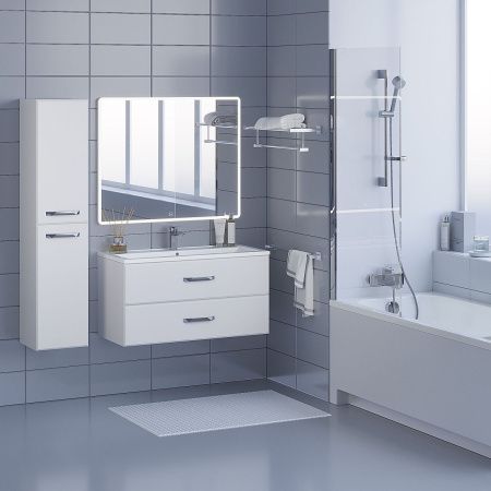 Тумба с раковиной Uperwood Foster 291020533 100х50 цвет белый