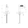 Смеситель Gessi Inverso Rigato 73502#726 на раковину бронза