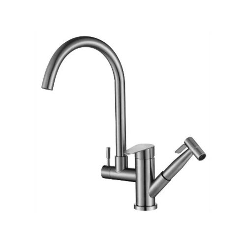 Смеситель для кухни Fashun A56005 на мойку сатин - фото 2