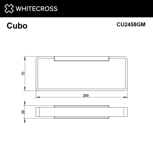 Полотенцедержатель Whitecross Cubo gunmetal CU2458GM - фото 2
