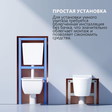 Унитаз подвесной Abber Bequem AC1120S белый с сиденьем микролифт  смыв импульсный